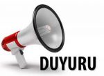 ÖNEMLİ DUYURU